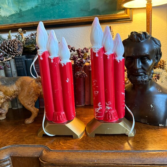 Vintage Empire Blow Mold Candles Tabletop Plug in WORKS - Picture 4 of 17